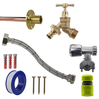 Brass Quick Connect Bib Tap FULL Connection Kit - Best4Trade-Retail Garden watering
