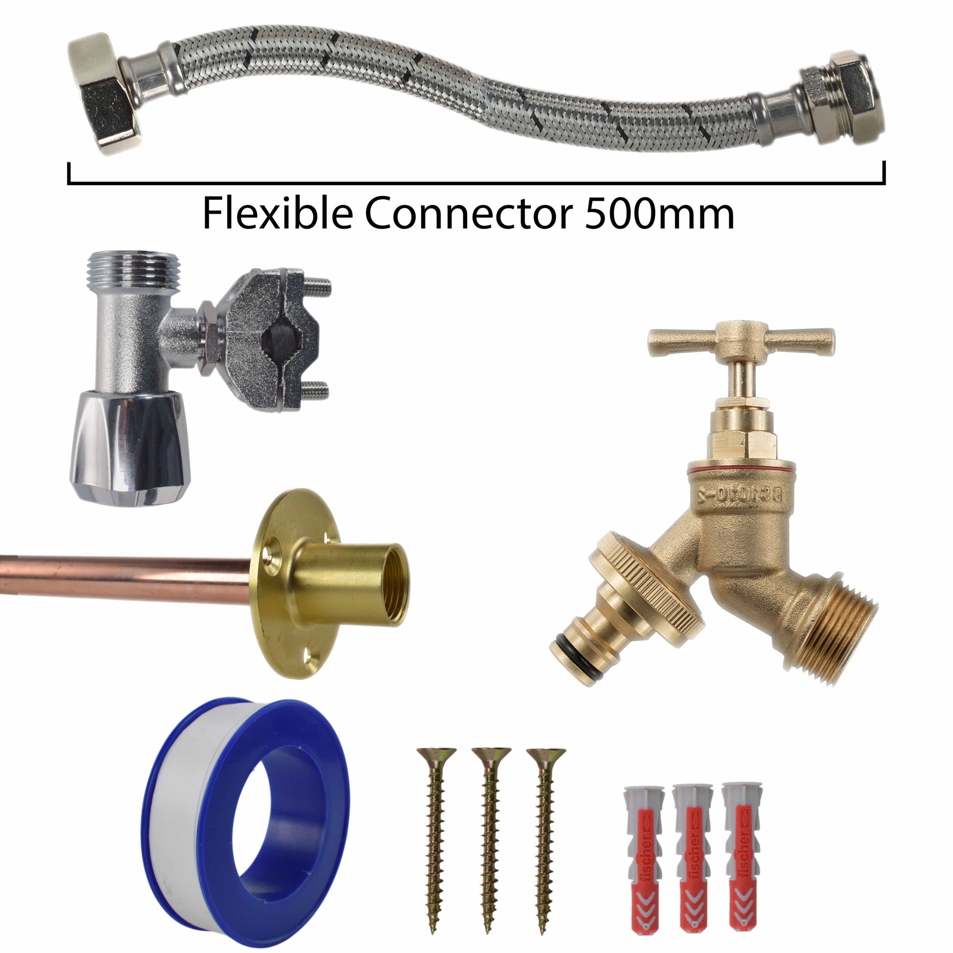 Brass Quick Connect Bib Tap FULL Connection Kit - Best4Trade-Retail Garden watering