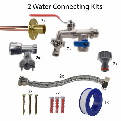 Double Lever Tap FULL Connection Kit x2 - Best4Trade-Retail Garden watering