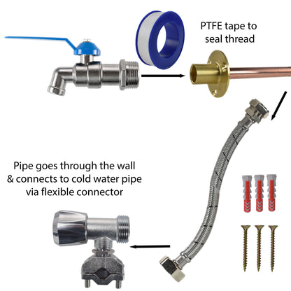 Simple Lever Tap FULL Connection Kit - Best4Trade-Retail Garden watering