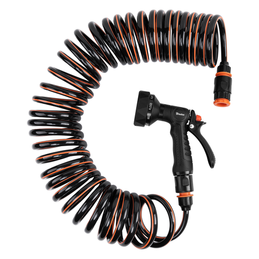 10 Metre Spiral Hose with Multi-Function Sprayer Set
