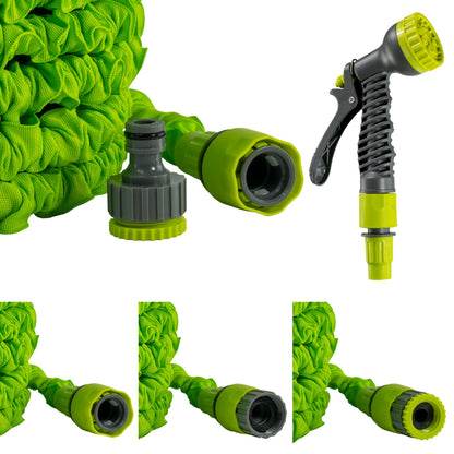 Expanding Trick Hose 5m - 15m Lime - Best4Trade-Retail Garden watering