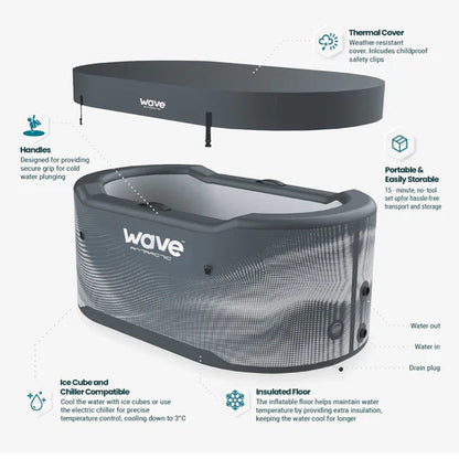 Wave Antarctic | Drop Stitch Ice Bath | Black