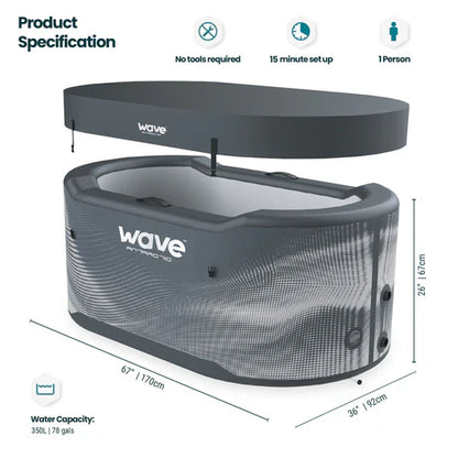 Wave Antarctic | Drop Stitch Ice Bath | Black