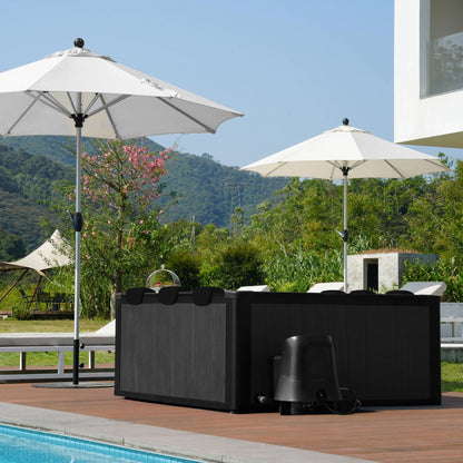 WaveSpa Adriatic 6 Person Square Aluminium Frame Hot Tub