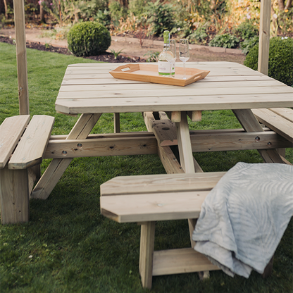 Churnet Valley Westwood Square 8 Seat Picnic Table - Churnet Valley