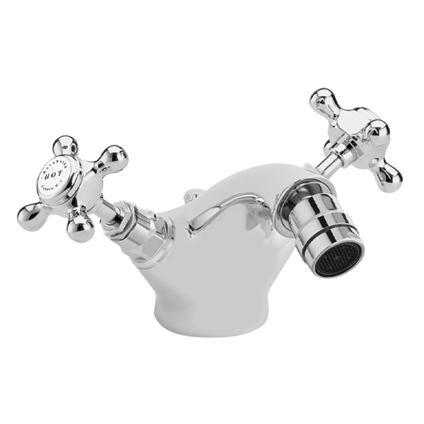 White Mono Bidet Mixer Tap - Bayswater Bathrooms