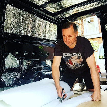 25mm Adhesive Campervan Thermal Fleece Insulation - Recycled Polyester Gap Filler for Van Conversion