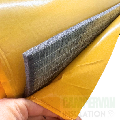 Off Cuts - 5mm Adhesive Sound Absorbing Polyethylene Foam insulation, 1m x 2m (2 x Rolls)
