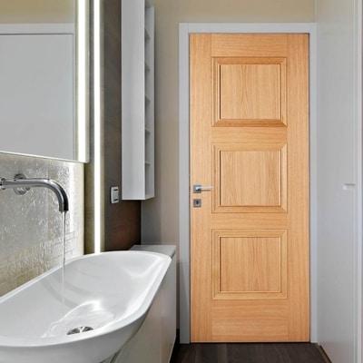 Oak Amsterdam 3 Panel Pre-Finished Internal Door - 1981mm x 610mm - LPD Doors