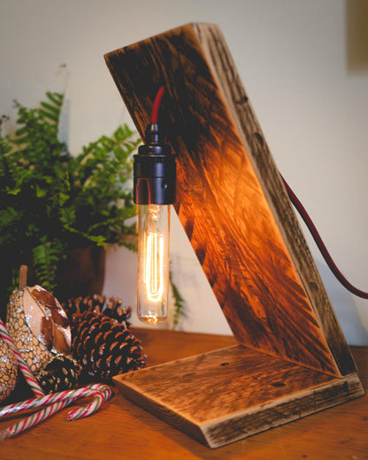 Personalised Wooden Angel Table Lamp | Romantic Gift & Bedside Lighting UK