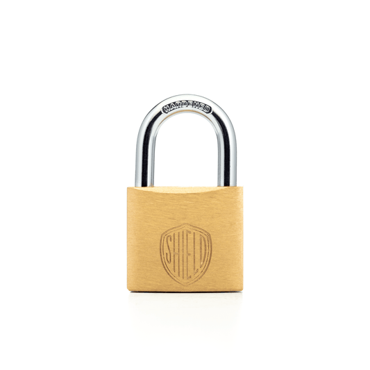 Shield Brass Padlock - Nothing But Padlocks