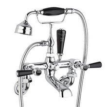 Load image into Gallery viewer, Black Lever Wall Mounted Bath Shower Mixer - Bayswater
