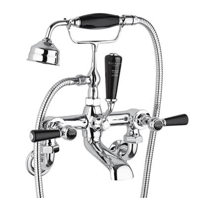 Black Lever Wall Mounted Bath Shower Mixer - Bayswater