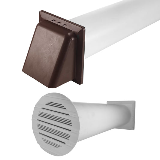 Through Wall Ventilation Kit Round Bella Vent with Brown External Vent - Best4Trade-Retail OTHER