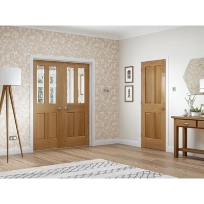 Oak Malton 2 Unglazed Light Panels Un-Finished Internal Door - 1981mm x 762mm - LPD Doors