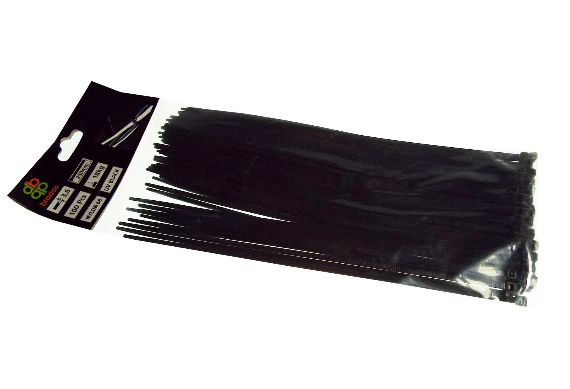 100 Cable Ties (4.8mm x 300mm) Black - Best4Trade-Retail Cable ties