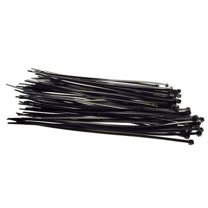 100 Cable Ties (3.6mm x 250mm) Black