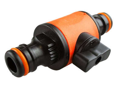 Cost Wise Snap On Male-Male In Line Valve Black/Orange