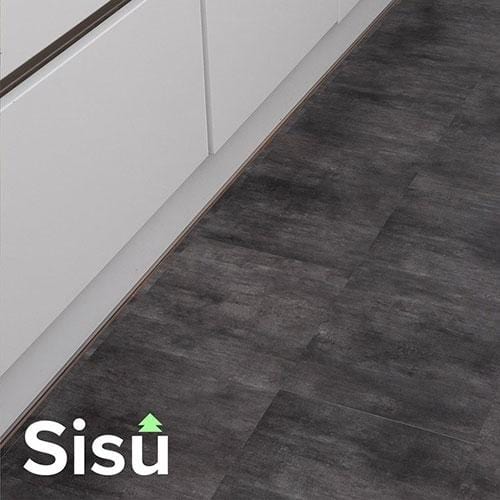 SISU Black Slate Grey Click Vinyl Flooring Tiles - 305mm x 610mm (10 Pack) - EnviroBuild