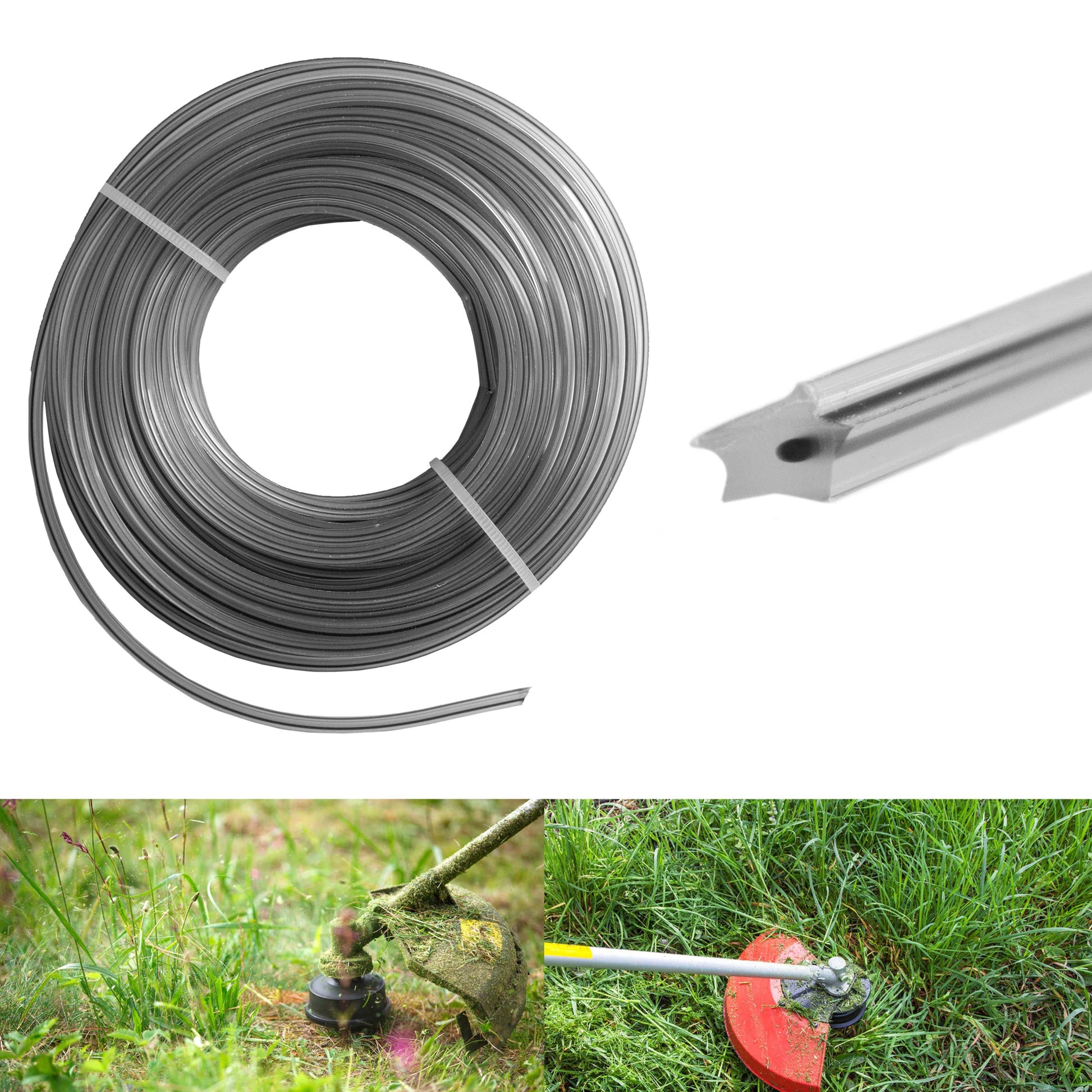 Strimmer Line Dual Black Star 2mm x 15m - Best4Trade-Retail Garden tools & Accesories