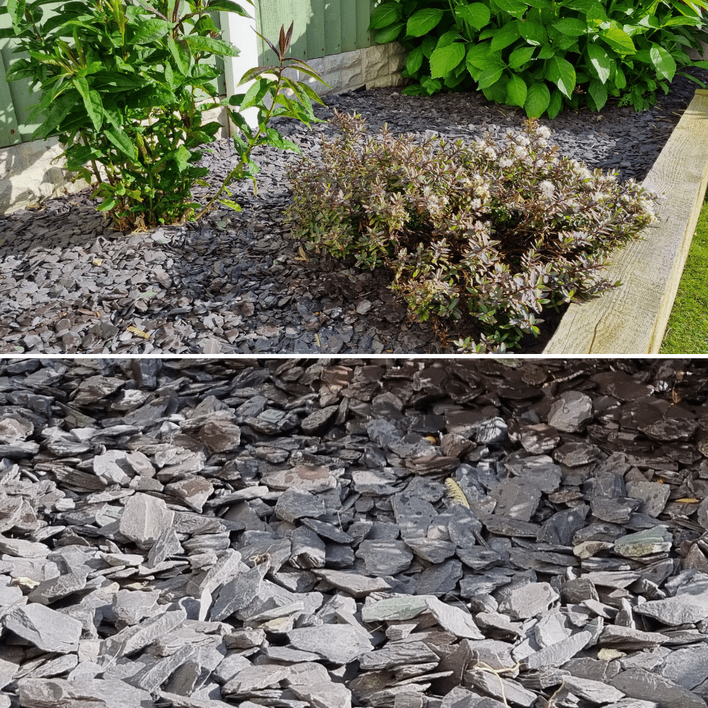 Welsh Blue Plum Crushed Slate Chippings 20mm - Dandy's Topsoil & Landscape Supplies Gravel, Slate & Aggregates