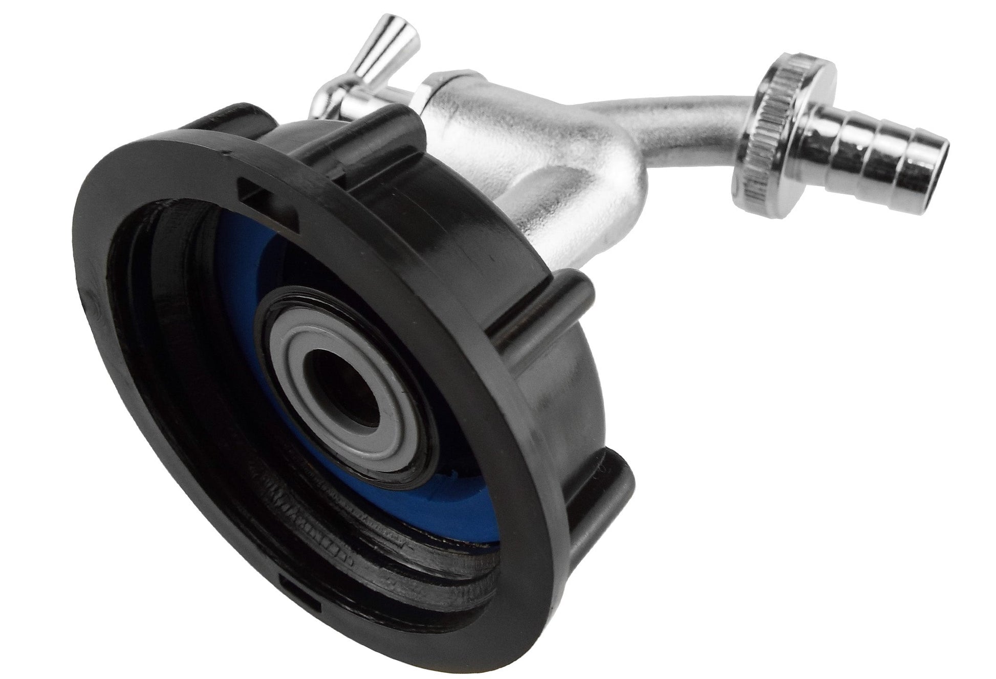 IBC 2” S60X6 Cap with Nickle Plated Bib Tap ¾” Barb - Best4Trade-Retail