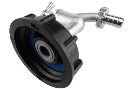 IBC 2” S60X6 Cap with Nickle Plated Bib Tap ¾” Barb - Best4Trade-Retail