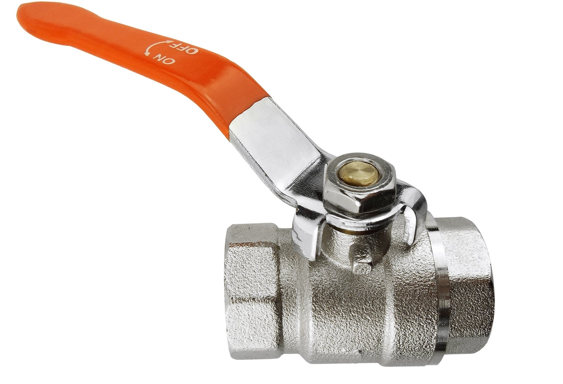 Brass Nickel-Plated Lever Valve 1.25" BSPF - Best4Trade-Retail Tech Hose & Fittings