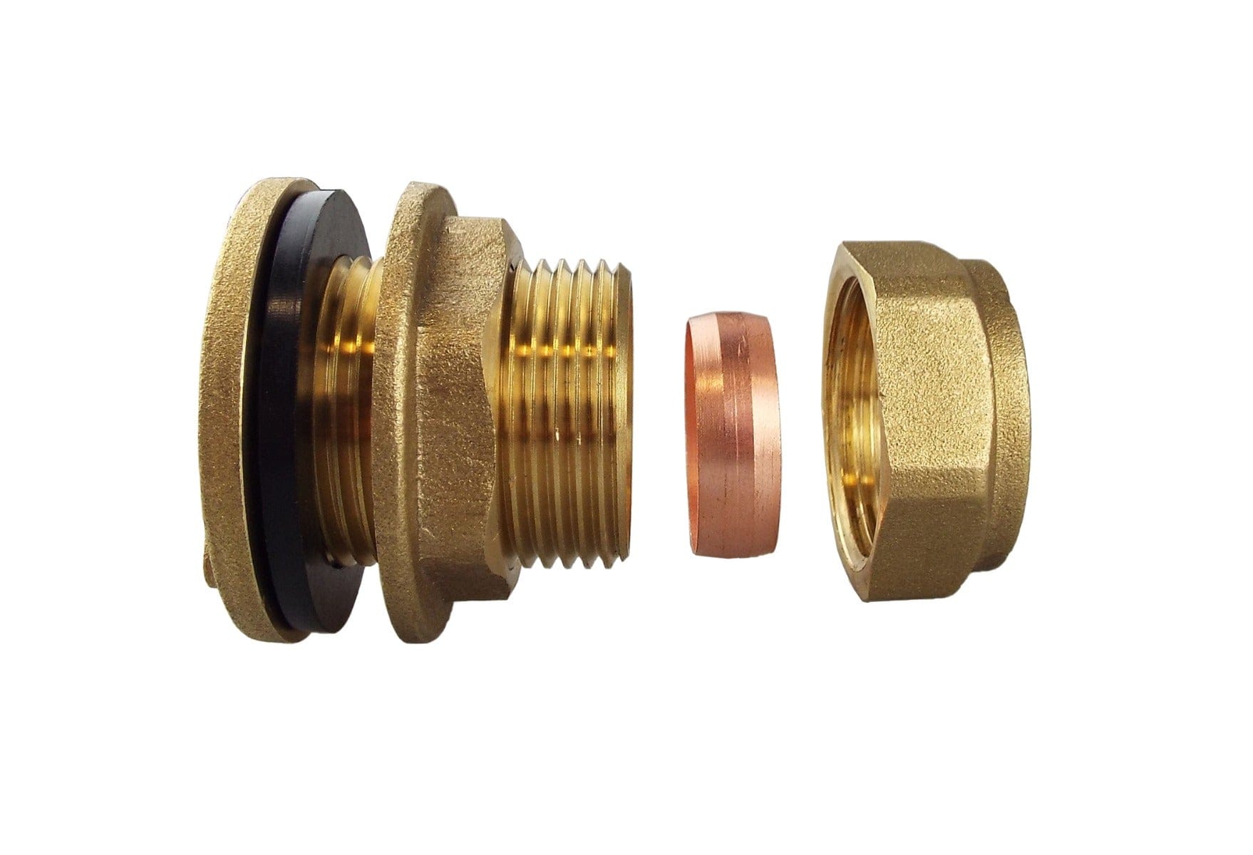 Brass Compression Straight Tank Adaptor 22mm - Best4Trade-Retail Tech Hose & Fittings