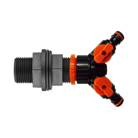 Water Butt Kit ¾” with Two Way Valved Splitter - Best4Trade-Retail Garden watering