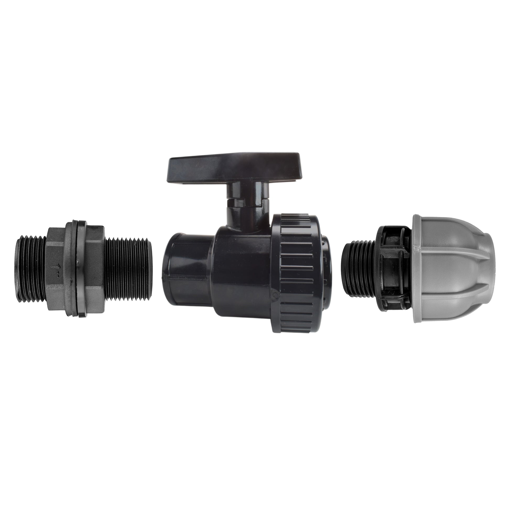 1” BSP Water Butt Fitting with Full Flow PP Valve and 25mm MDPE Fitting - Best4Trade-Retail Garden watering
