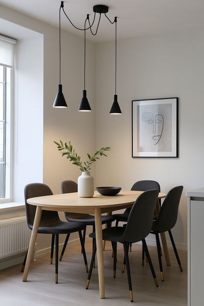 E27 Round Pendants - 63122B - 3x10W E27 pendant.