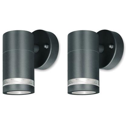 4lite Marinus GU10 Single Direction Outdoor Wall Light without PIR - Anthracite