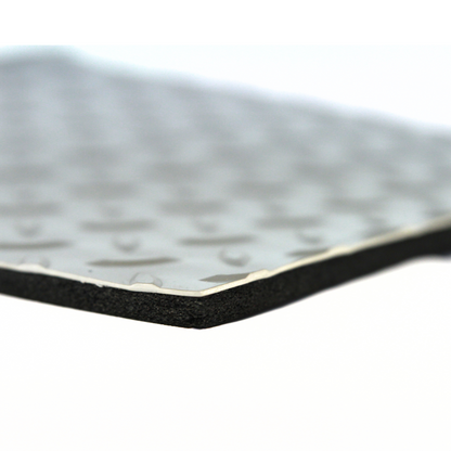 Floorflex Grey Camper Van Floor Soundproofing Checker 5mm PVC Mat + Foam