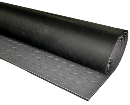 Floorflex Grey Camper Van Floor Soundproofing Checker 5mm PVC Mat + Foam