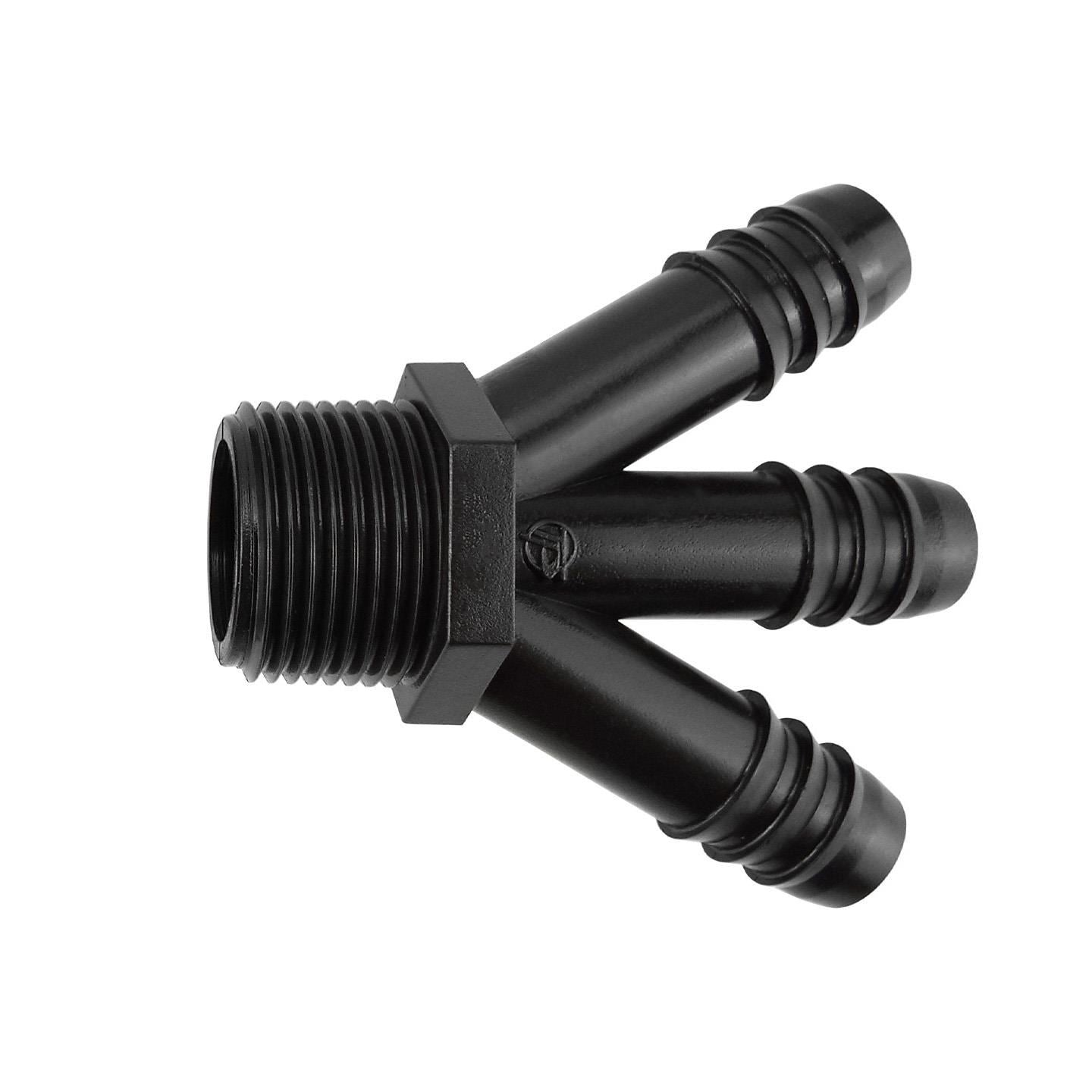 Three Way Y Irrigation 16mm Barbed - ¾” BSPM Connector - Best4Trade-Retail Garden watering