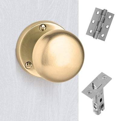 Charon Satin Brass Handle Hardware Pack Standard - LPD Doors