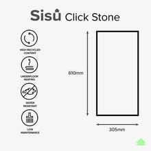 Load image into Gallery viewer, SISU Black Slate Grey Click Vinyl Flooring Tiles - 305mm x 610mm (10 Pack) - EnviroBuild
