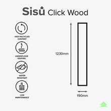 Load image into Gallery viewer, SISU Grey Ash Click Vinyl Flooring Tiles - 190mm x 1230mm (10 Pack) - EnviroBuild Flooring
