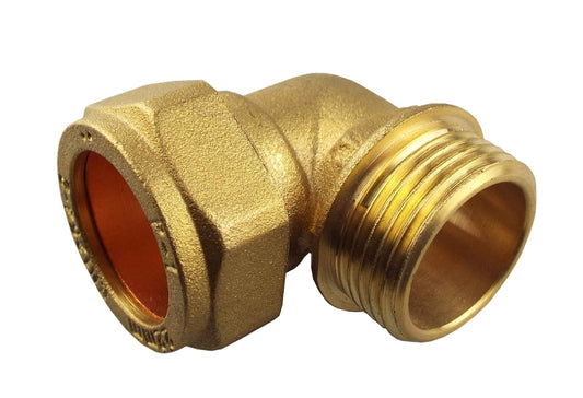 Brass Compression Elbow 15mm - 3/4" BSPM