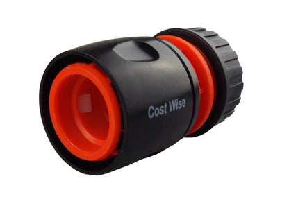 Female Hose Connector, 1/2" or 5/8" Hose, Black/Orange - Best4Trade-Retail Garden watering