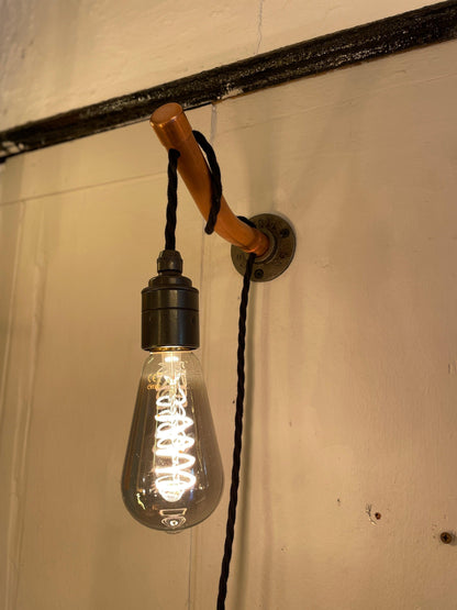 Copper Wall Light | Rustic Industrial Wall Lighting for Hallway & Living Room UK