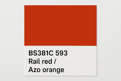 381C 593 Rail red / Azo orange 400ml Aerosol Available in any Finish