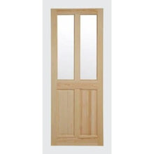 Load image into Gallery viewer, Victorian 4 Panel Clear Pine Glazed Unfinished Internal Door - All Sizes - Doors4less
