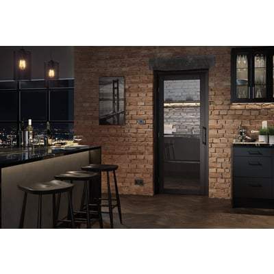Soho Dark Charcoal 4 Glazed Clear Light Panels Pre-Finished Internal Door - 1981mm x 686mm - LPD Doors