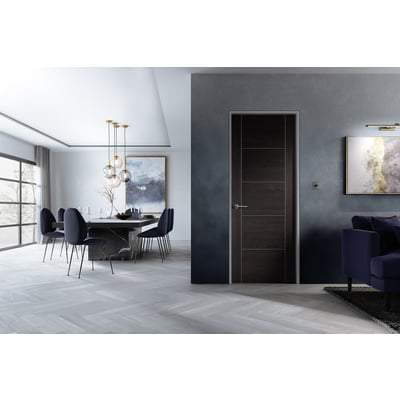 Vancouver Dark Grey Laminated 5 Panel Interior Door - 1981mm x 610mm - LPD Doors
