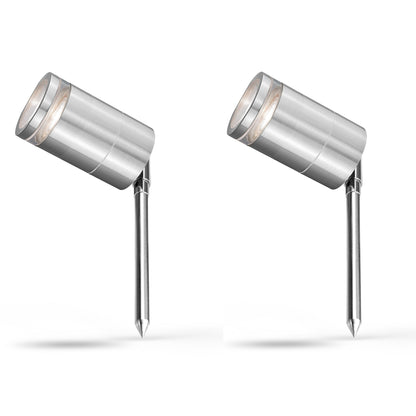 4lite Marinus GU10 Outdoor Garden Spike Light - Stainless Steel