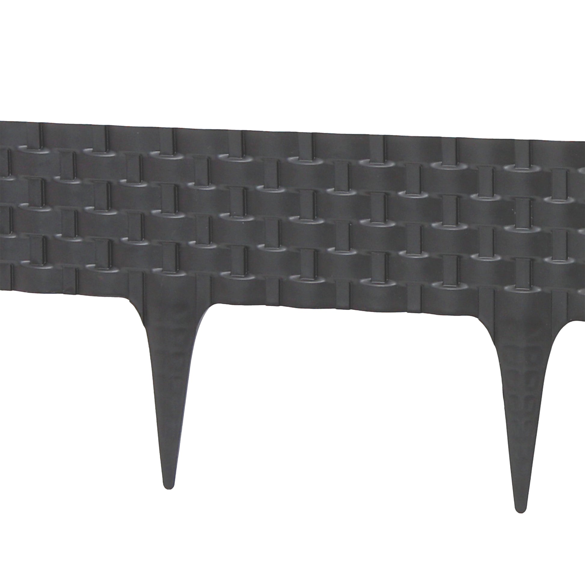 Lawn Edging, Plastic Palisade Rattan Effect, 2.4m, Deep Grey - Best4Trade-Retail Garden tools & Accesories