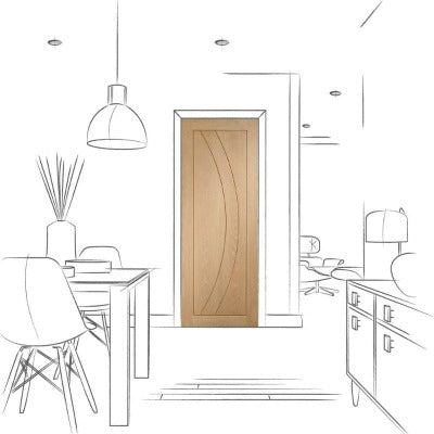 XL Joinery Salerno Internal Oak Fire Door 1981 x 762 x 44mm - XL Joinery